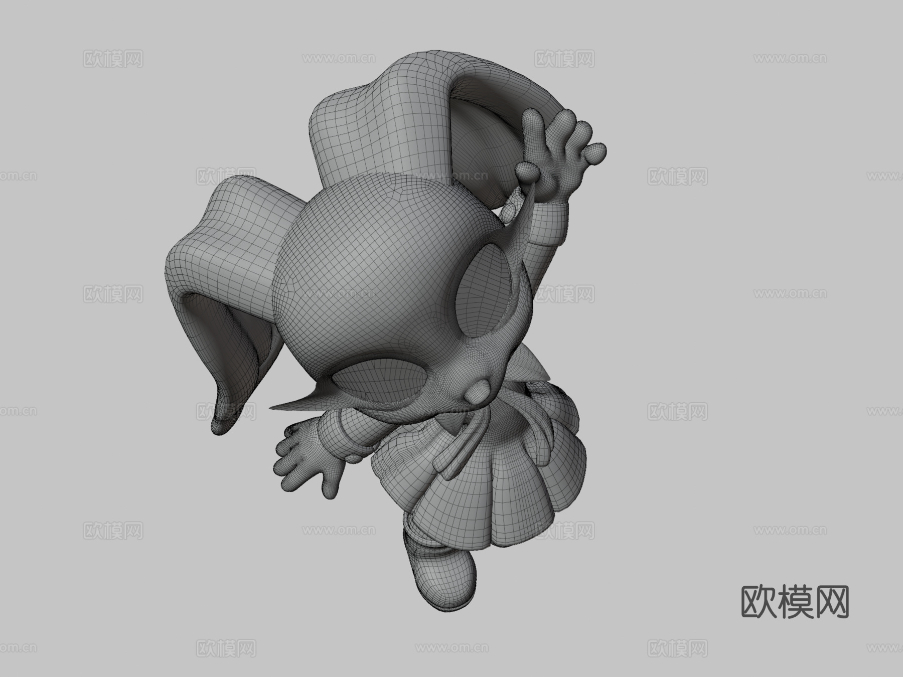 奶油兔3d模型