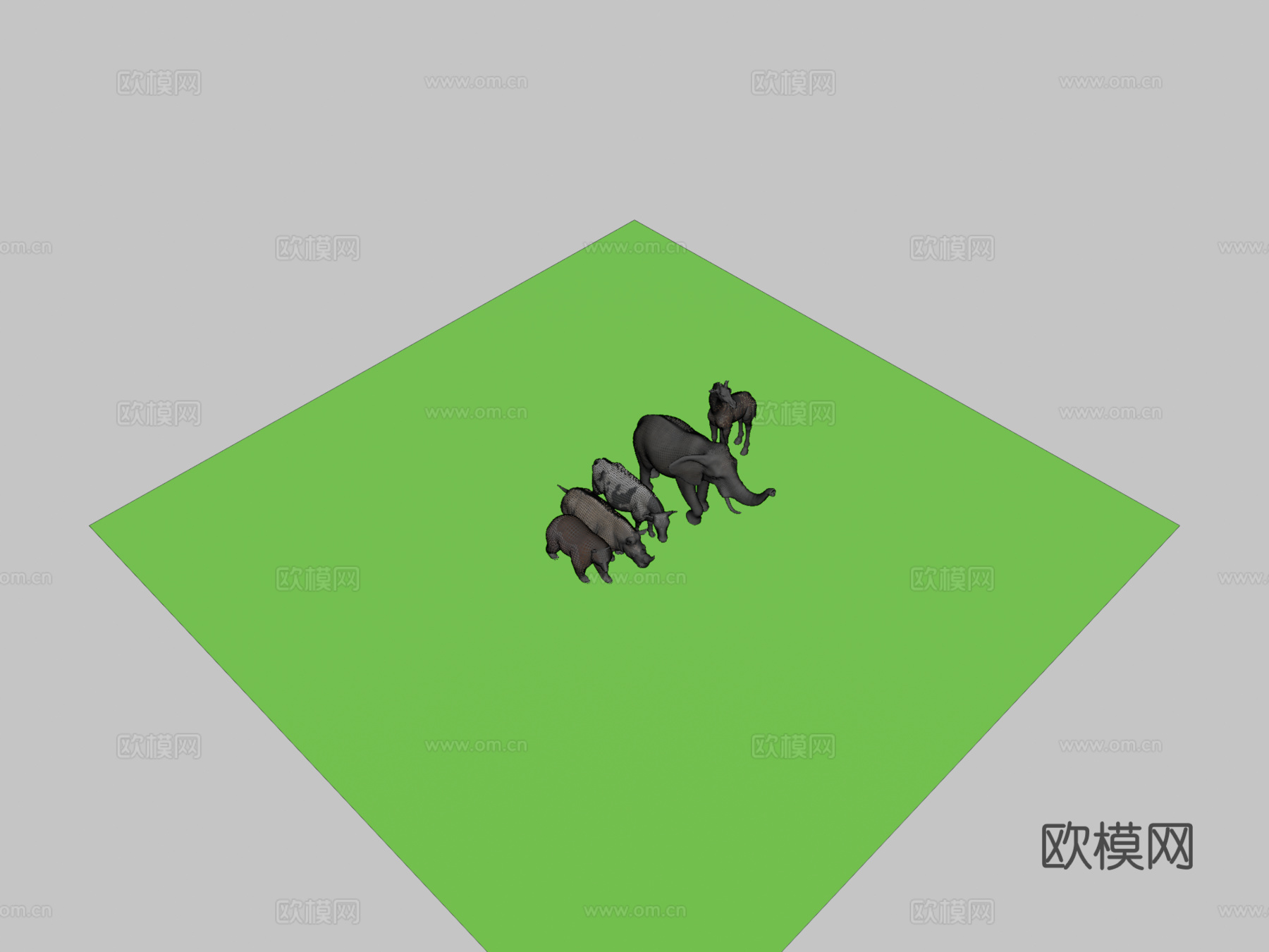 大型动物包3d模型