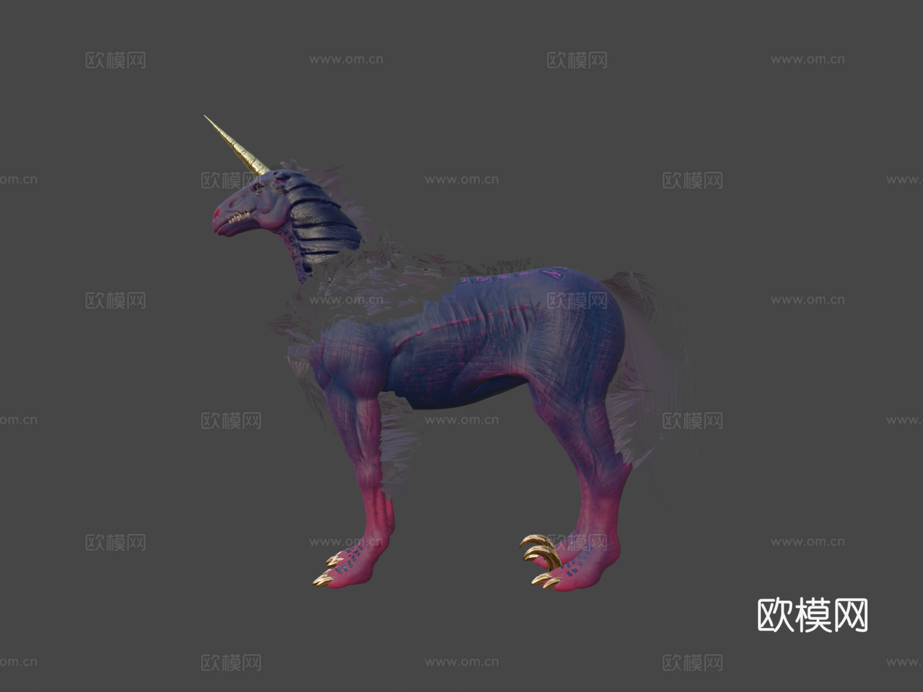 独角恐龙3d模型