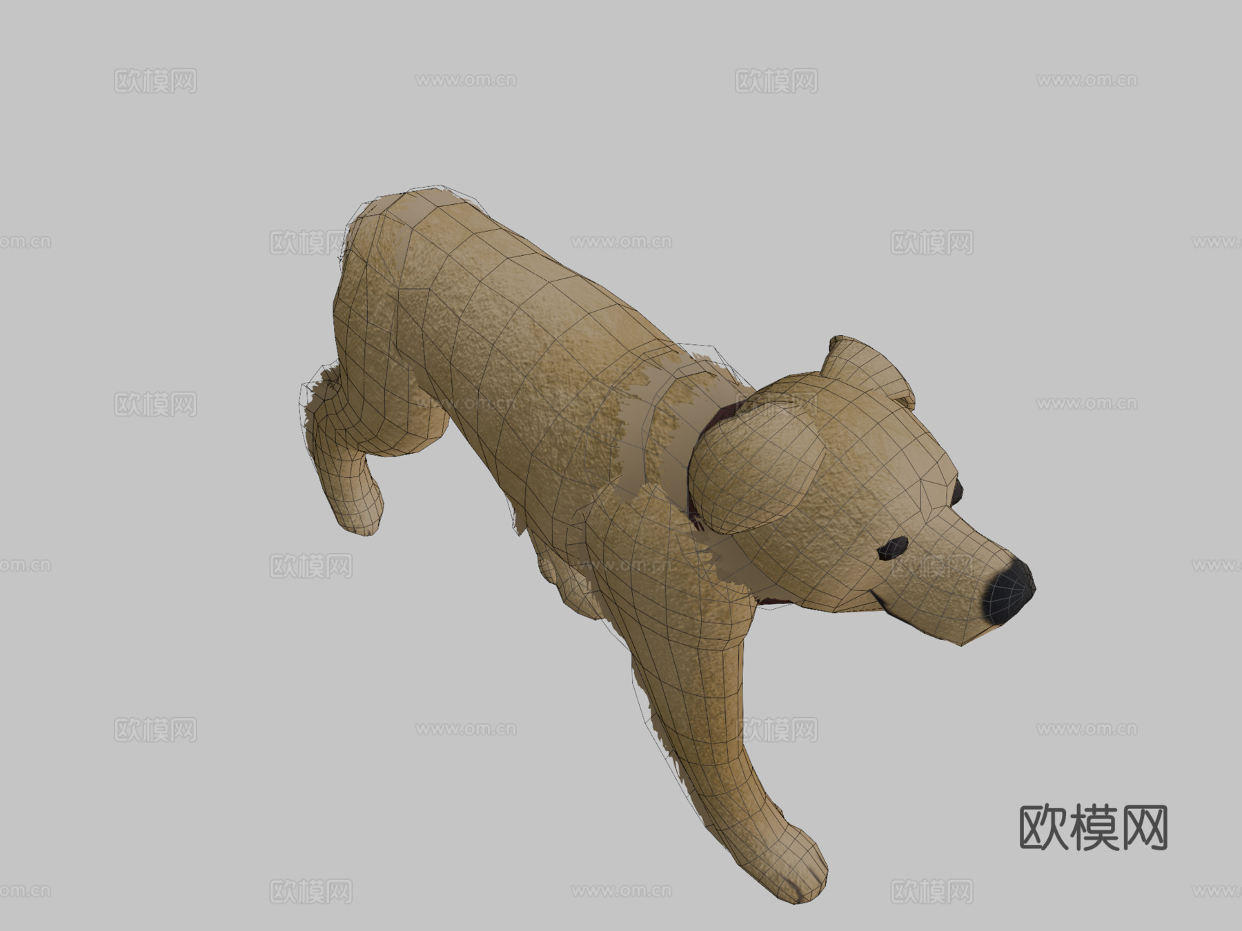灯中狗3d模型