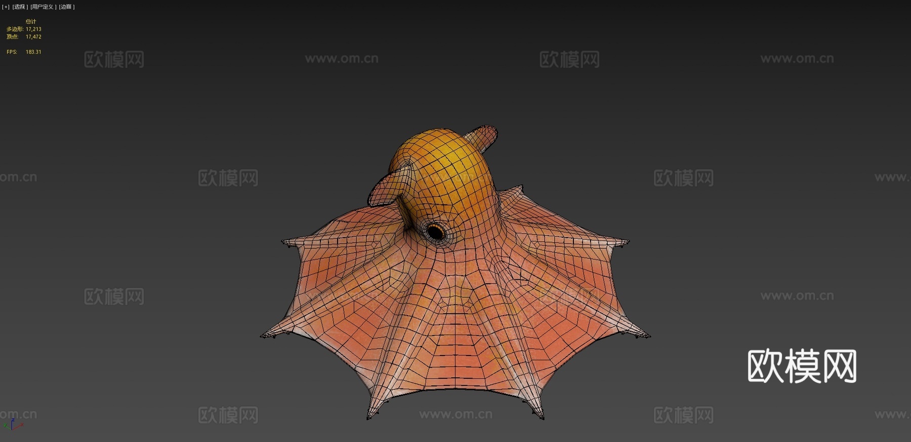 小飞象章鱼3d模型