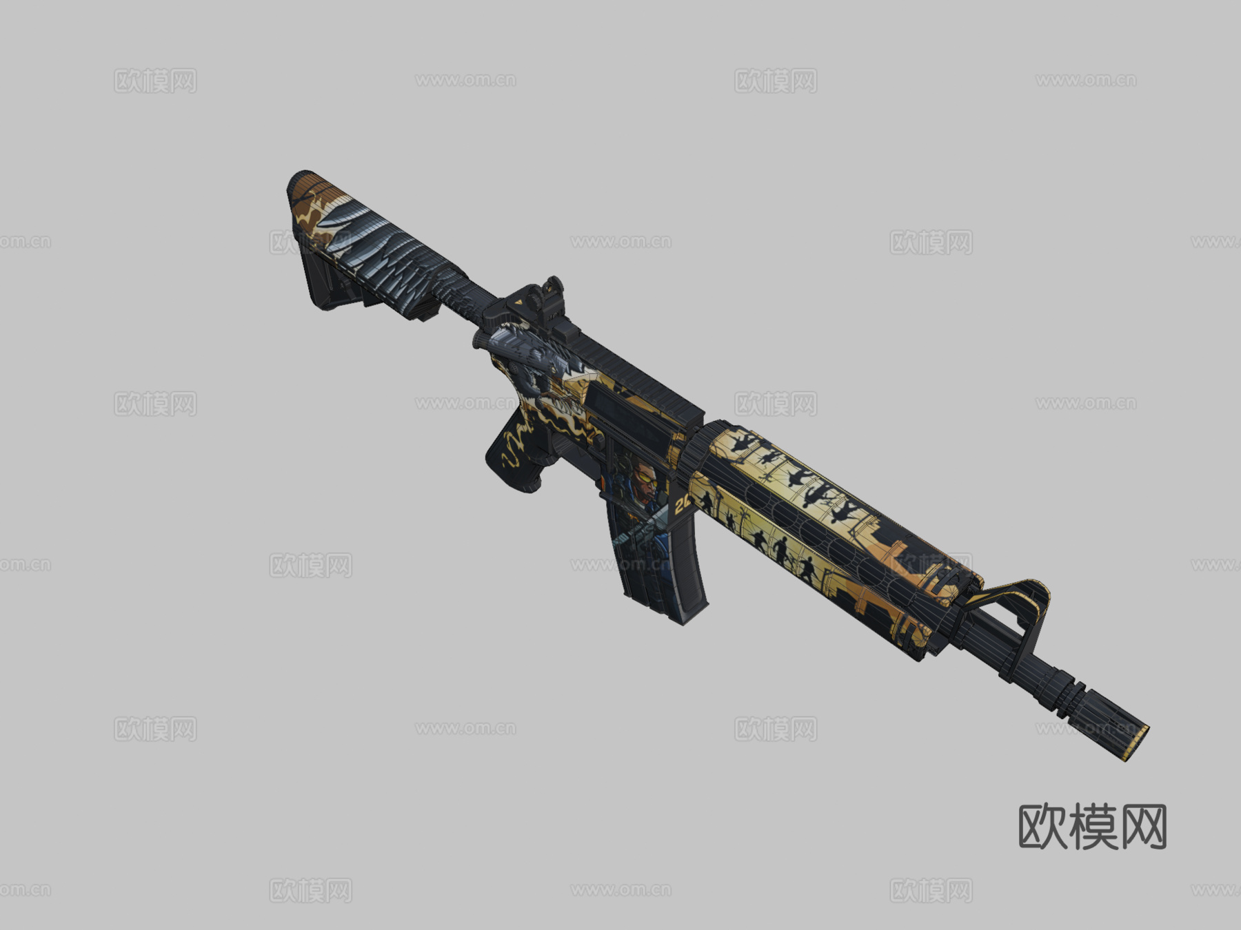 M4A4-离合器3d模型