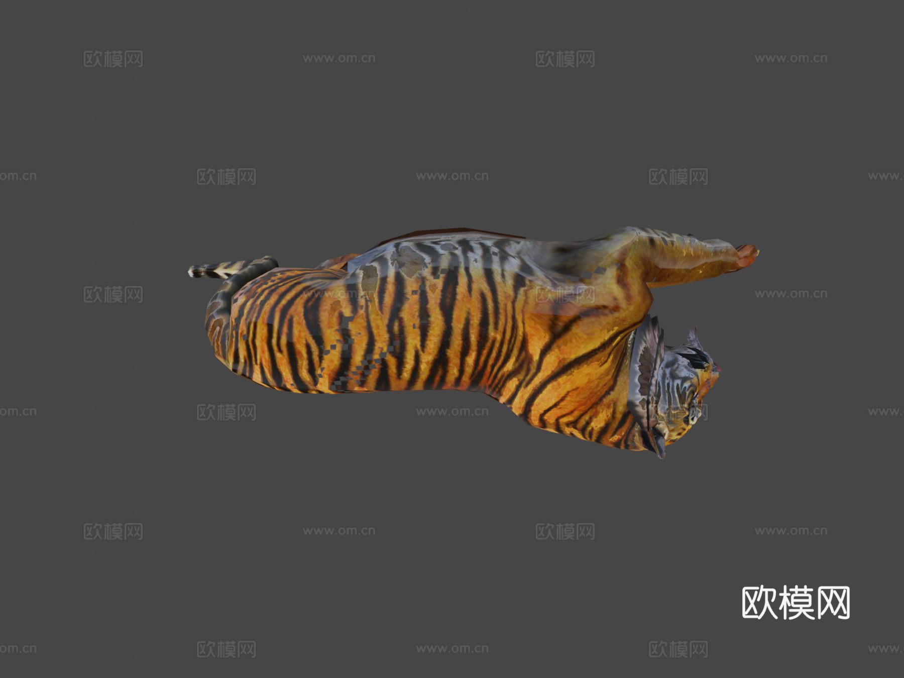 老虎攻击进食v01版(Unity引擎 谢哈布之家)3d模型