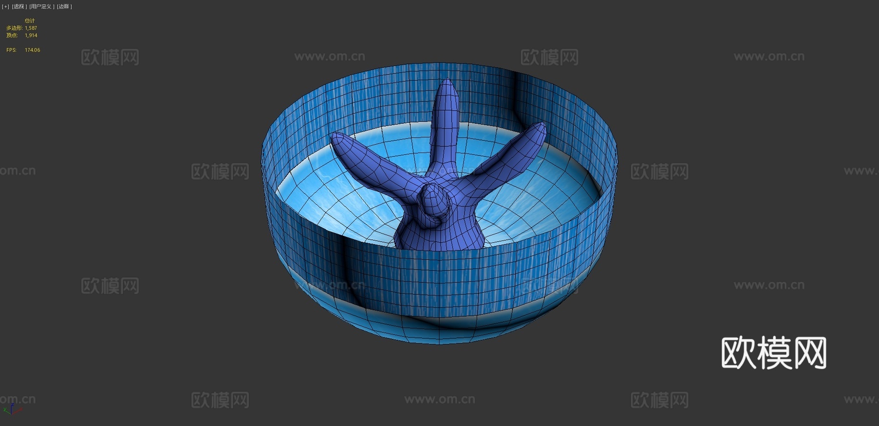 月亮水母动画3d模型