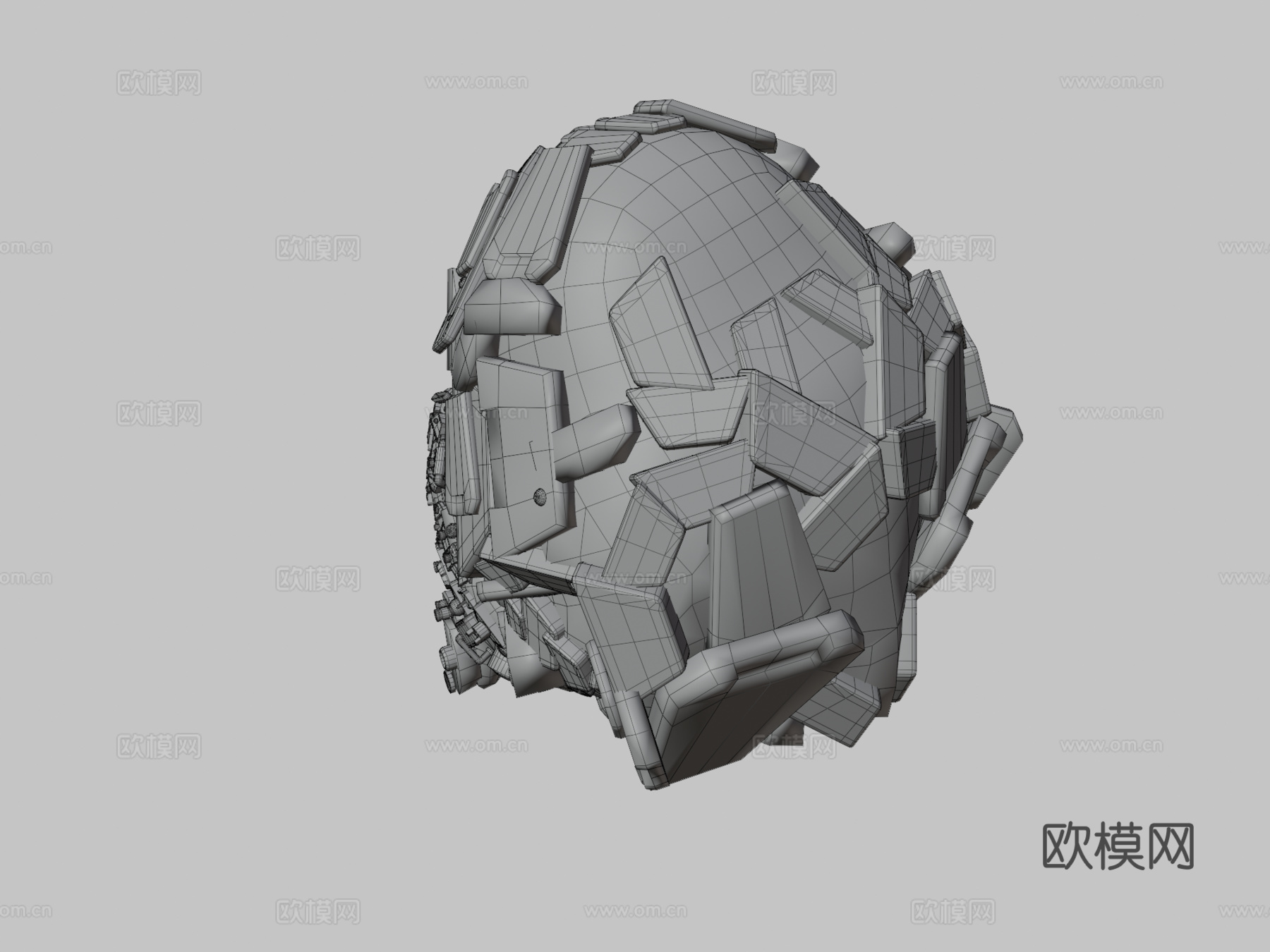 奥斯卡创意制作的赛博狼3d模型