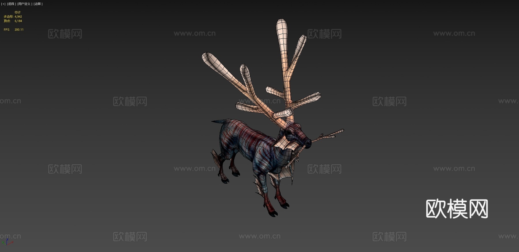 海葵鹿3d模型