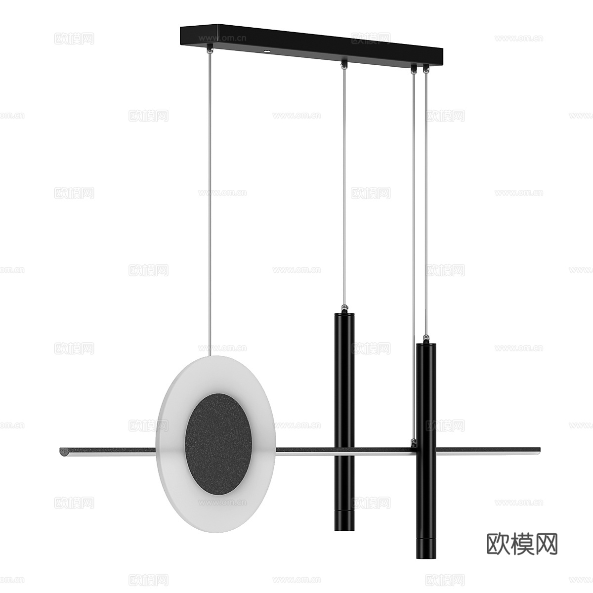 现代意式极简装饰吊灯3d模型