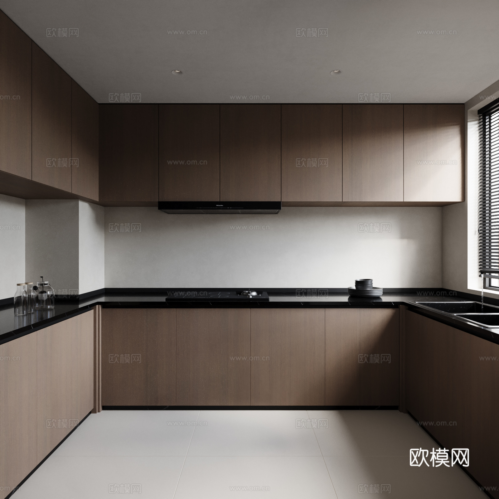 现代厨房su模型