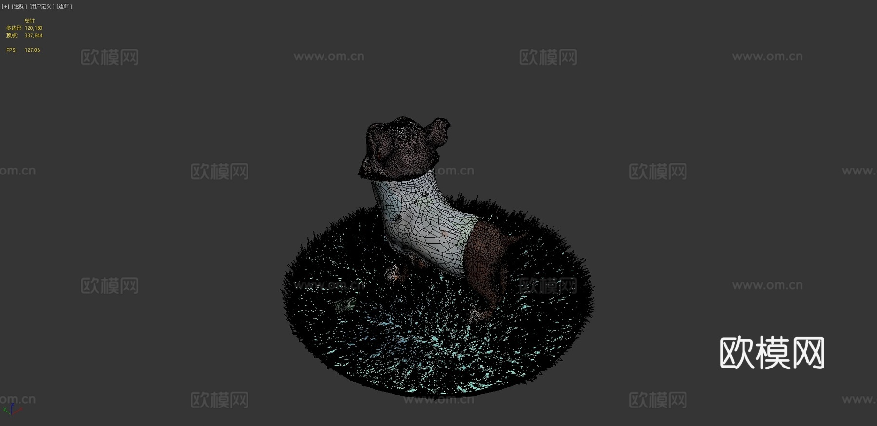穿靴子的猫-小狗佩里托粉丝艺术3d模型
