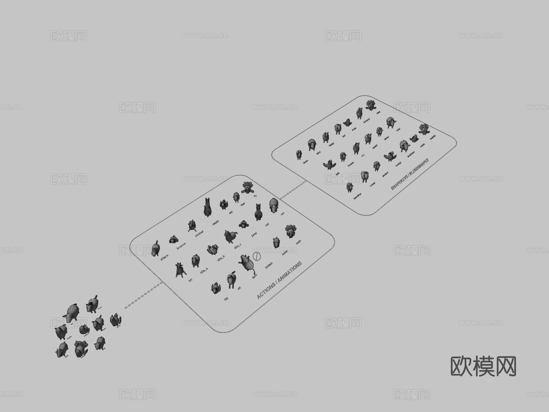 古怪系列-农场动物第二卷3d模型