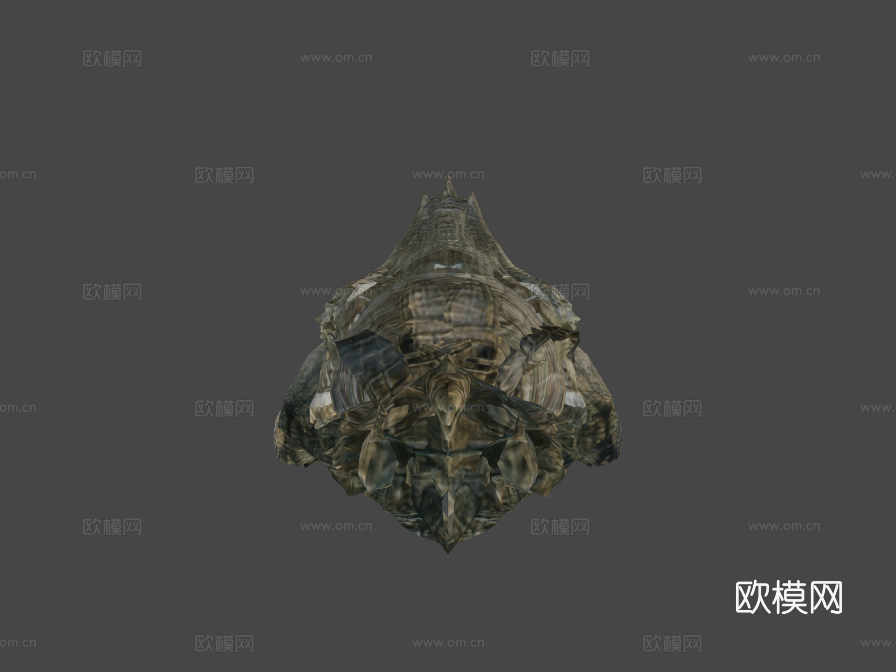 直立行走的鳄鱼3d模型