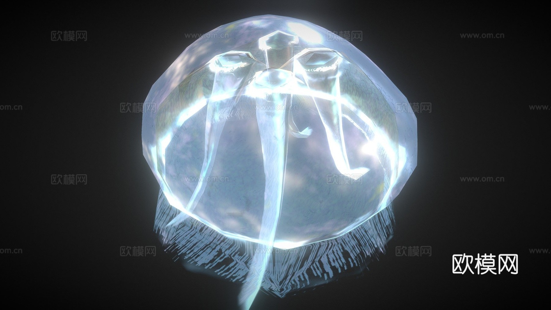 水母绑定3d模型