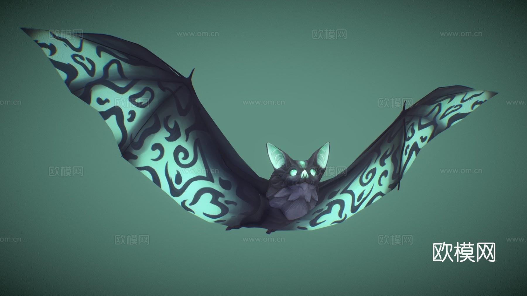 翡翠蝙蝠3d模型
