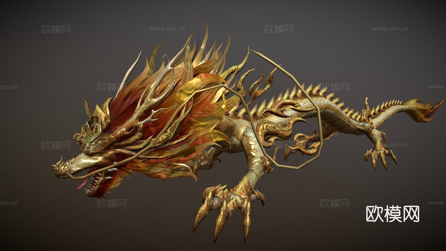 中国龙3d模型