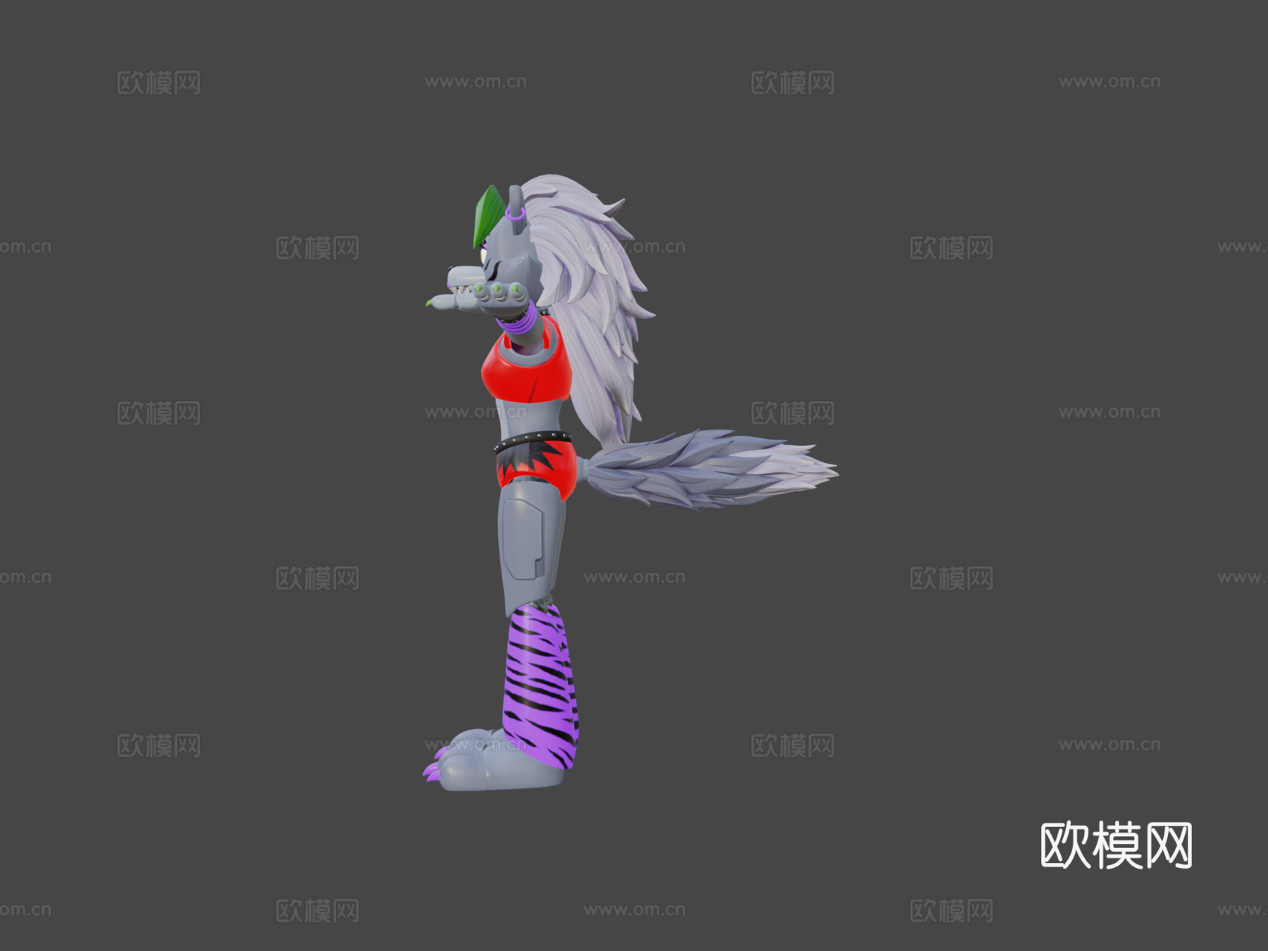 罗克珊狼3d模型
