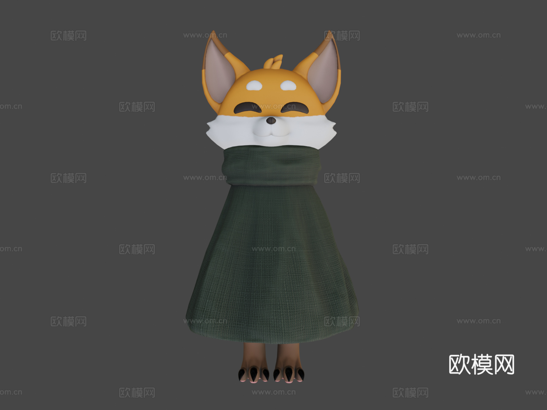 披风狐狸3d模型
