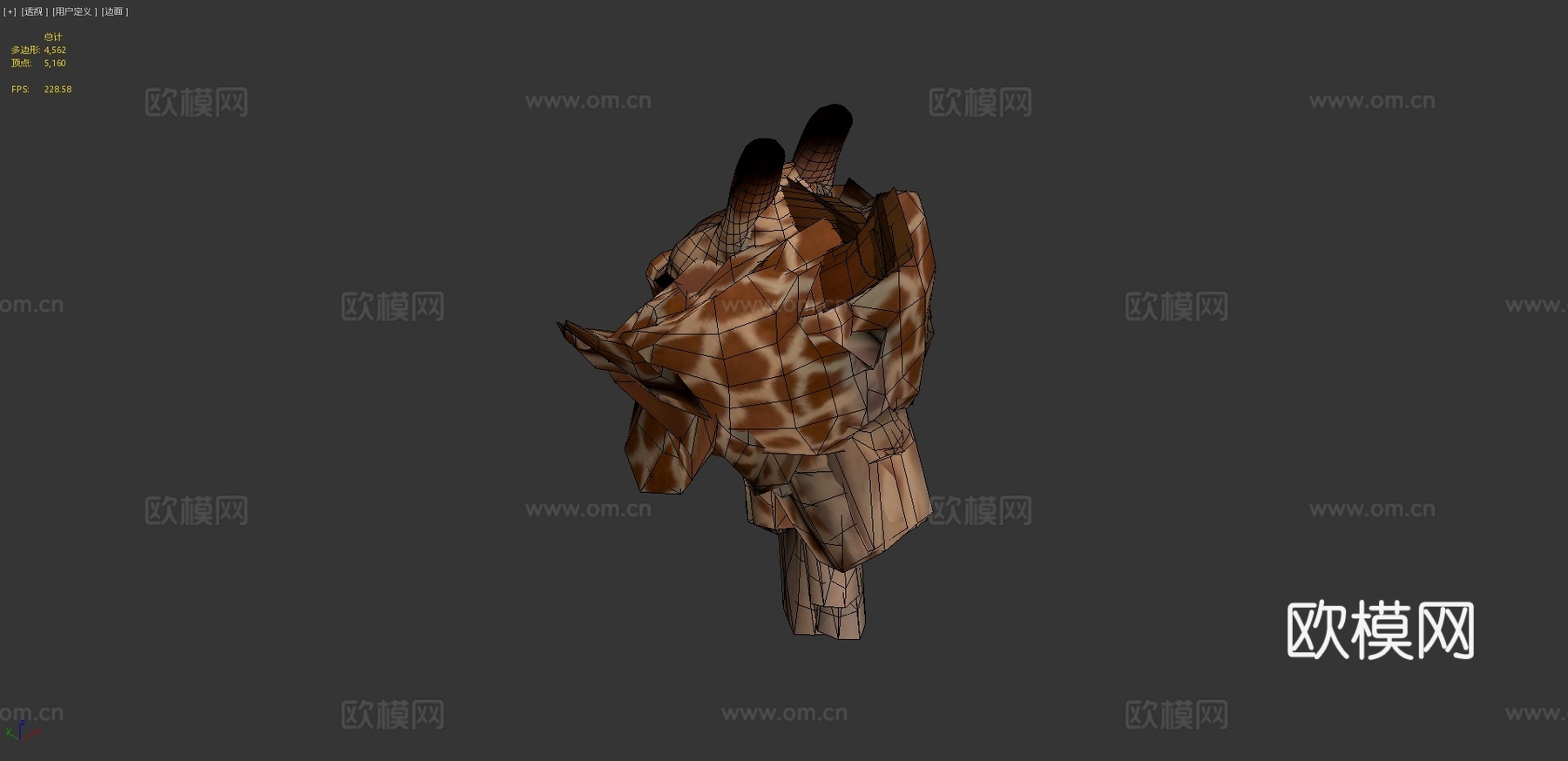 动画长颈鹿3d模型