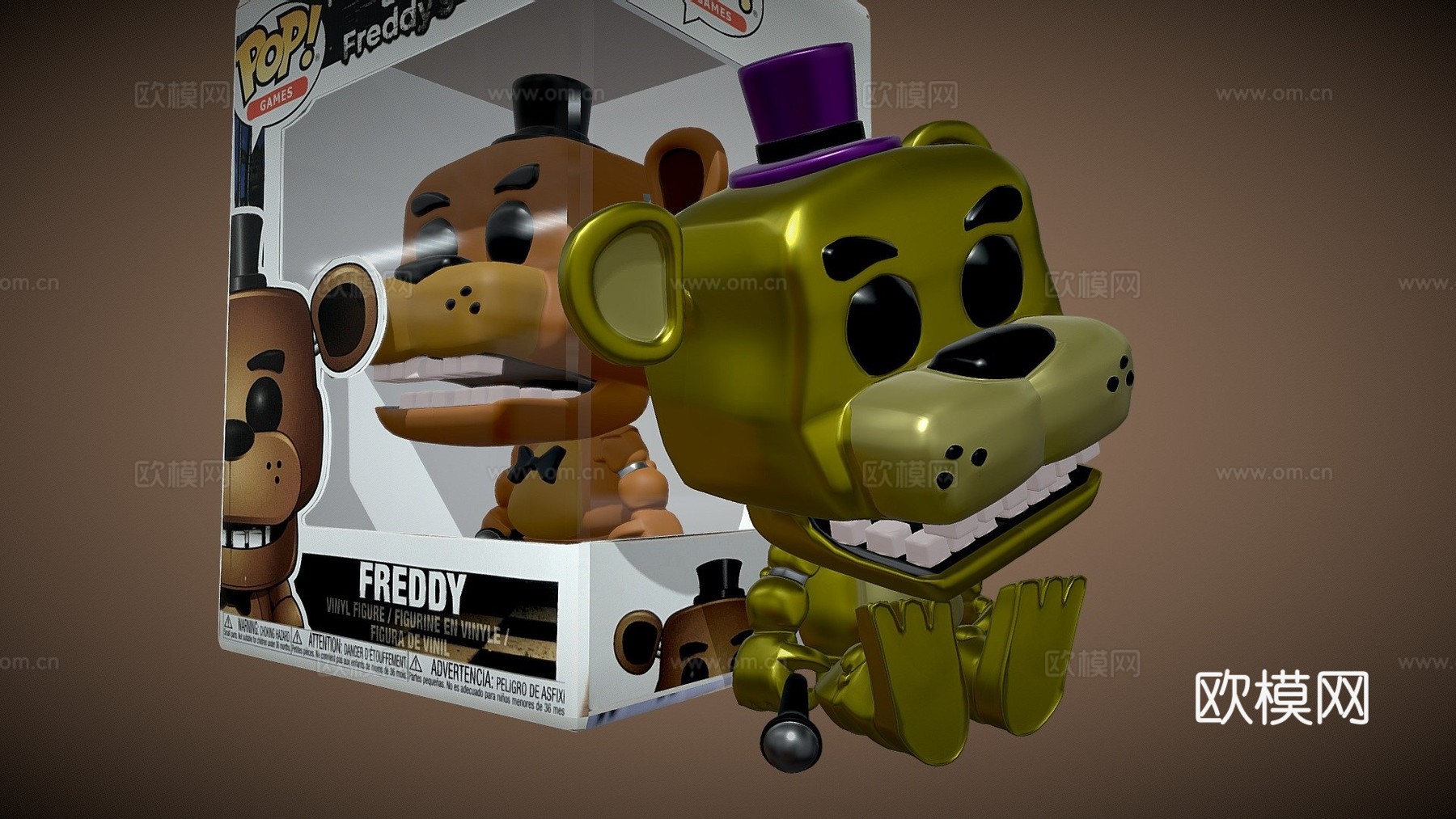 弗雷迪FunkoPop-玩具熊的五夜后宫3d模型