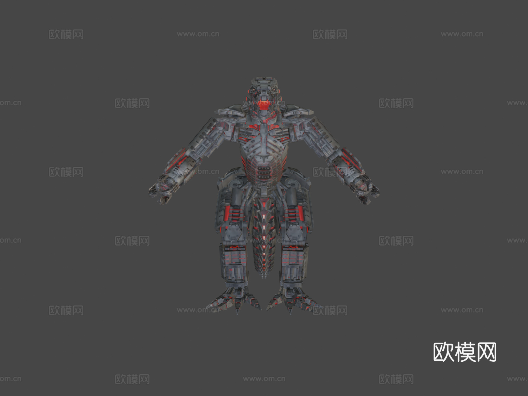 机械哥斯拉20213d模型