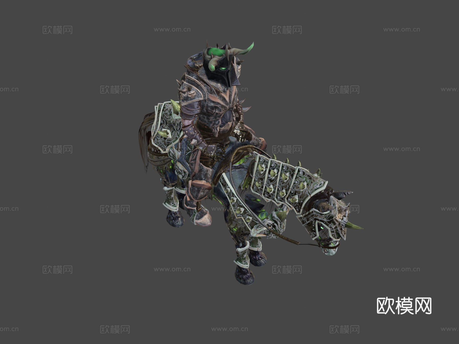 亡灵马与邪恶骑士3d模型