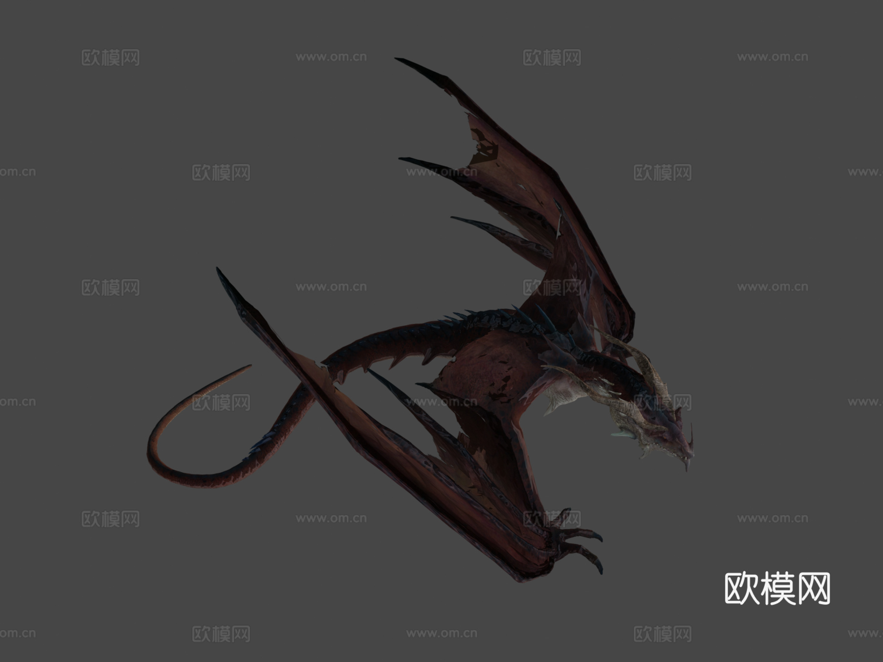 恶魔龙完整纹理3d模型