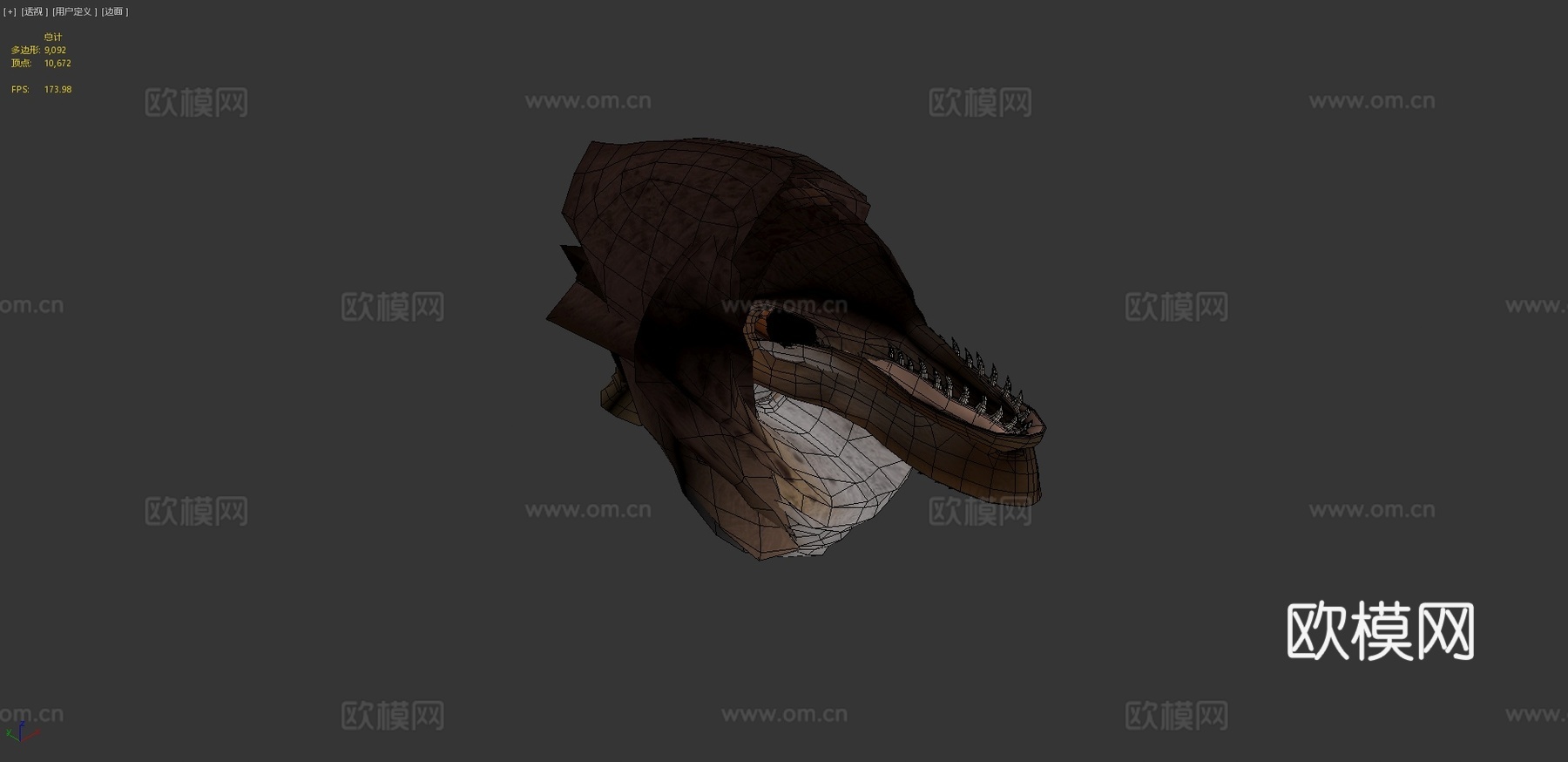 犹他盗龙-低多边形动画模型3d模型