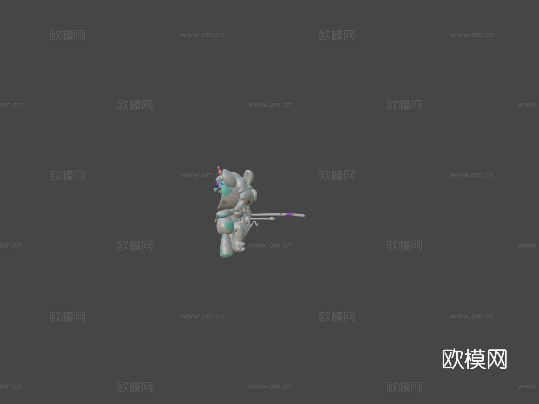彩色微笑小动物毛绒-PPT_CH33d模型