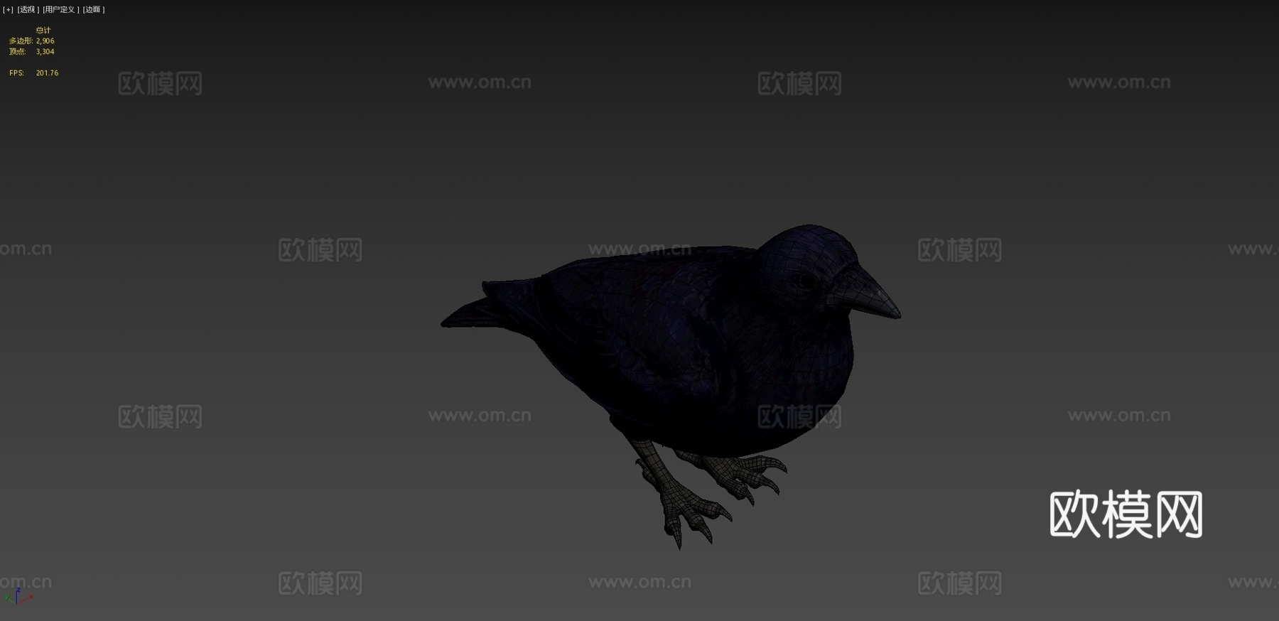 乌鸦3d模型