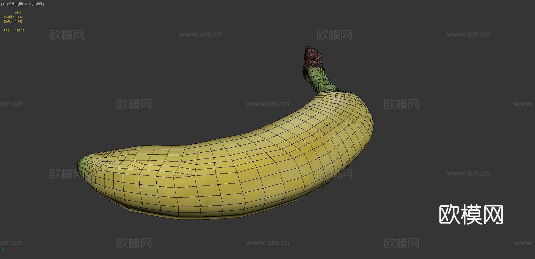 香蕉3d模型