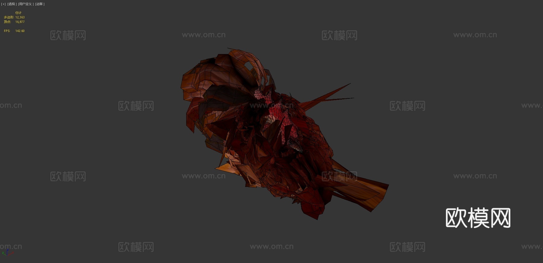行走小鸡动画3d模型