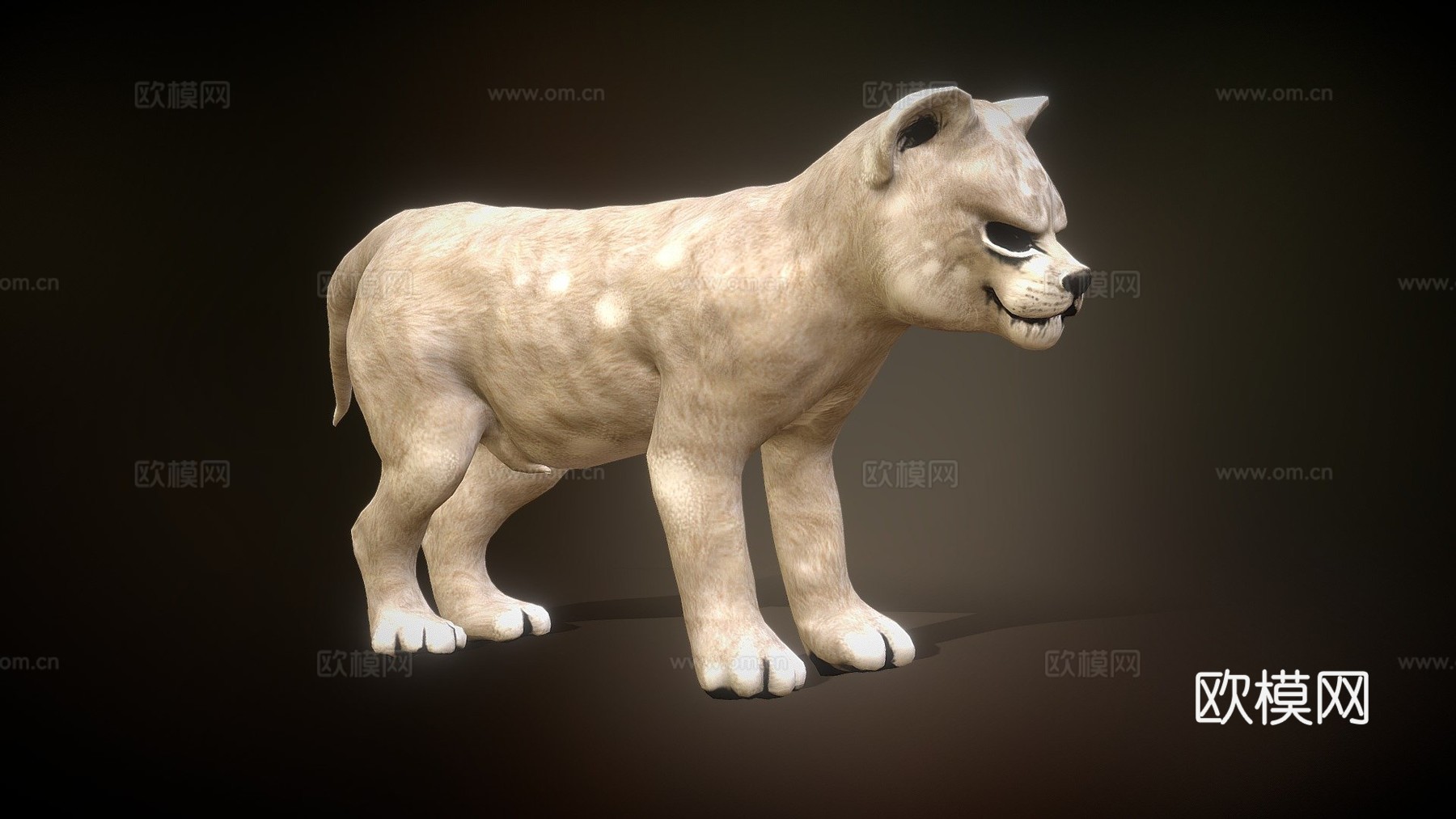 狮子动画低多边形3d模型