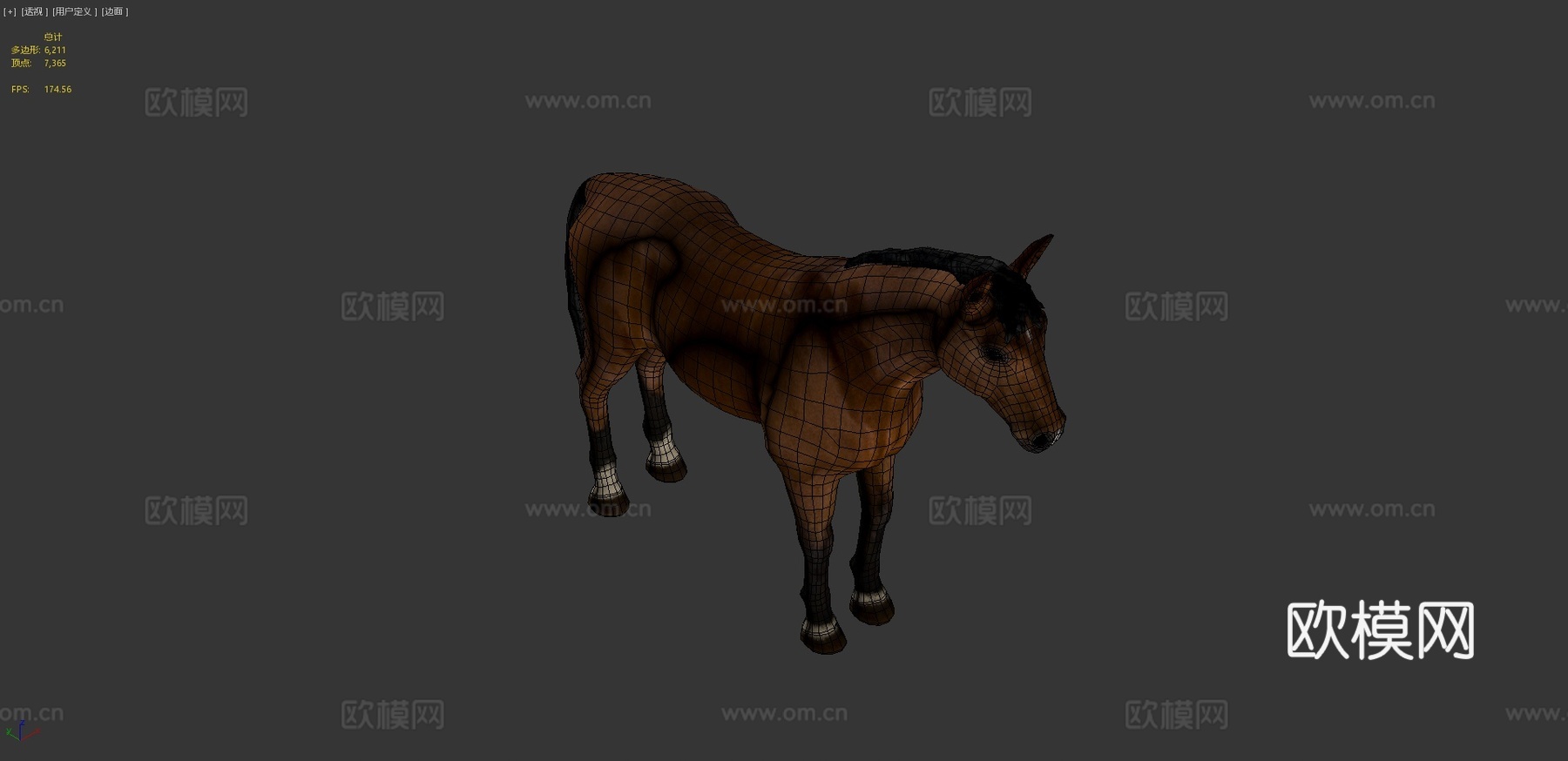 马3d模型