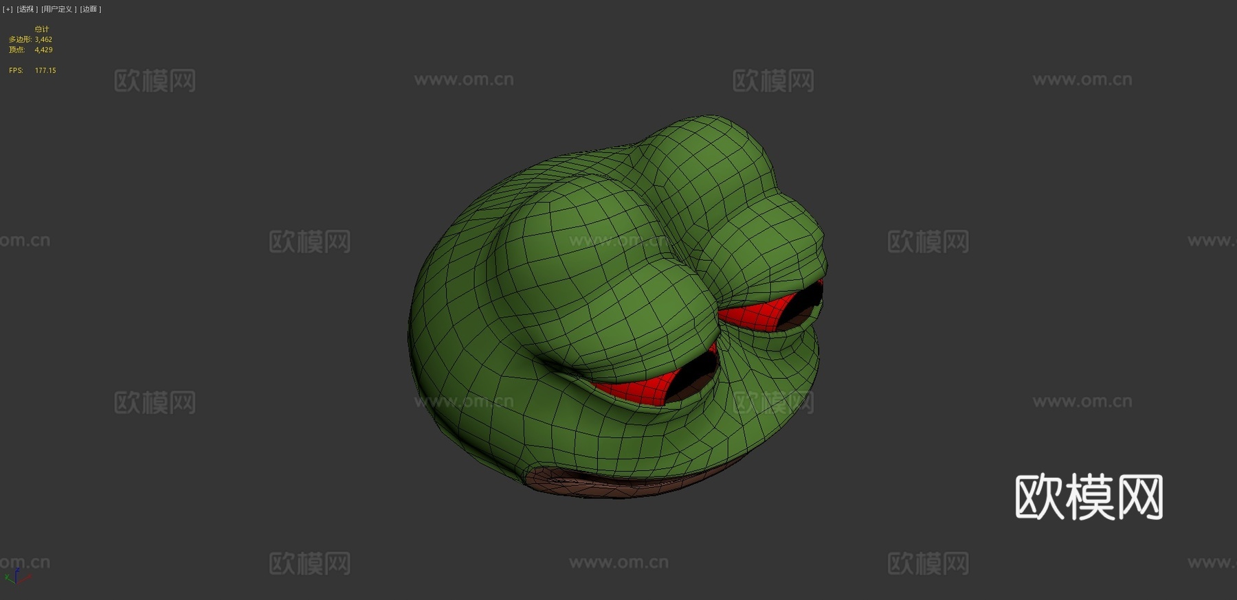 悲伤蛙佩佩3d模型
