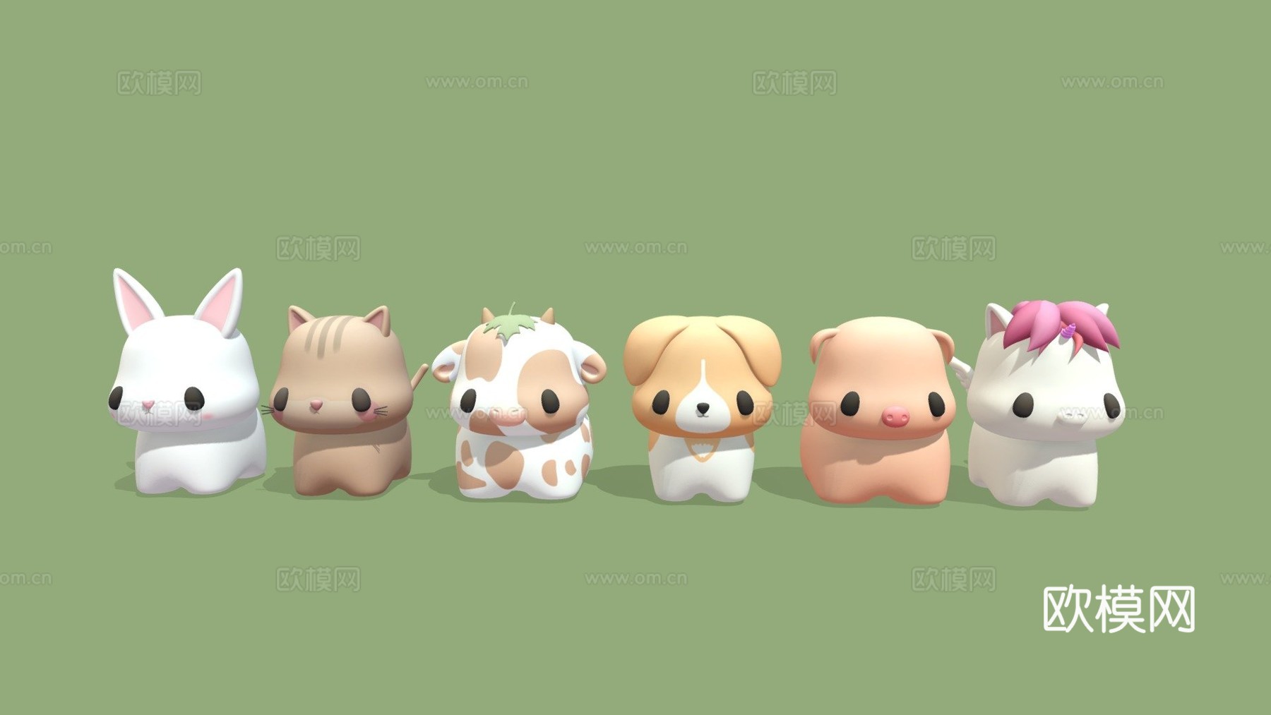 可爱小动物3d模型