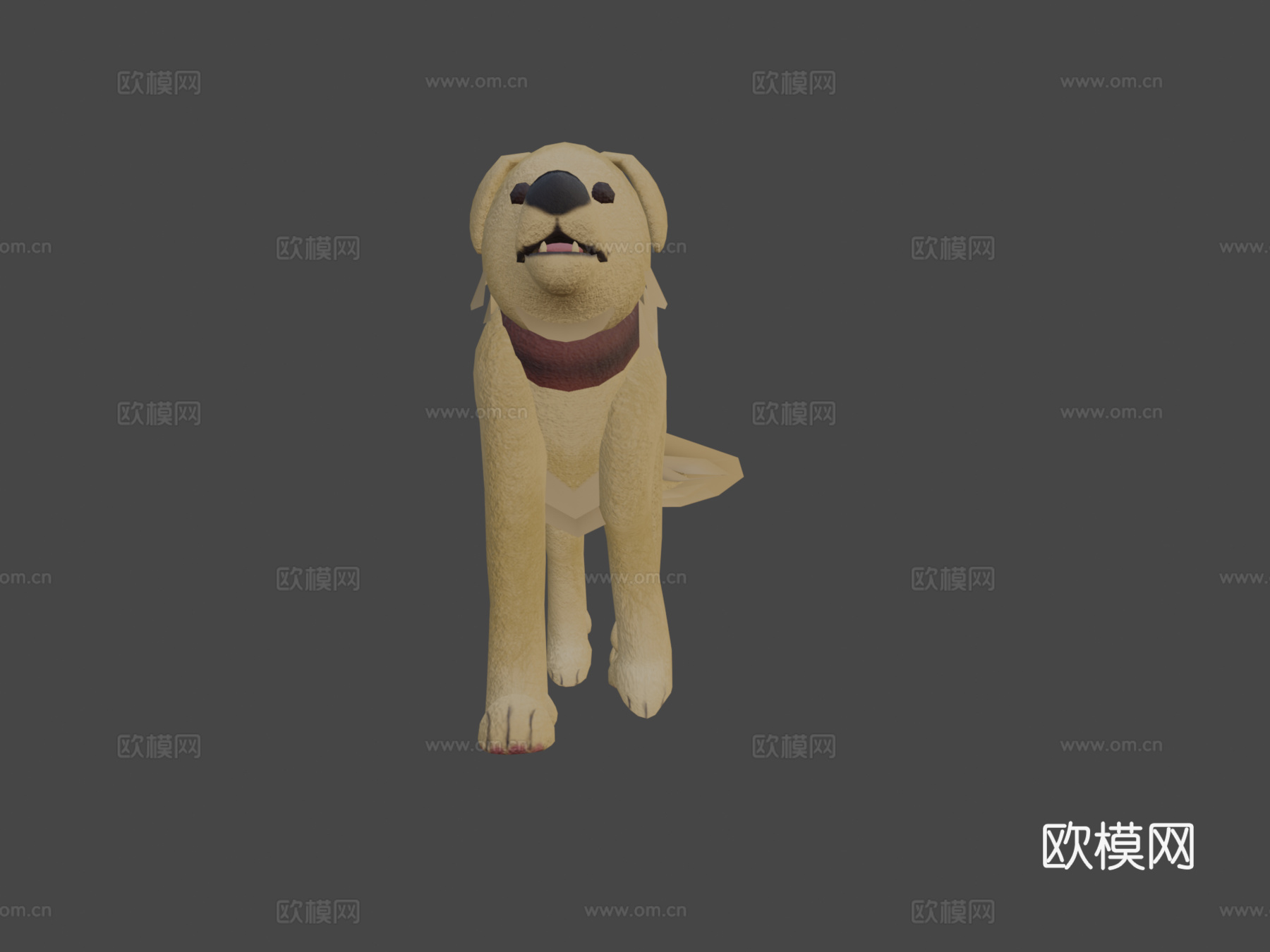 灯中狗3d模型