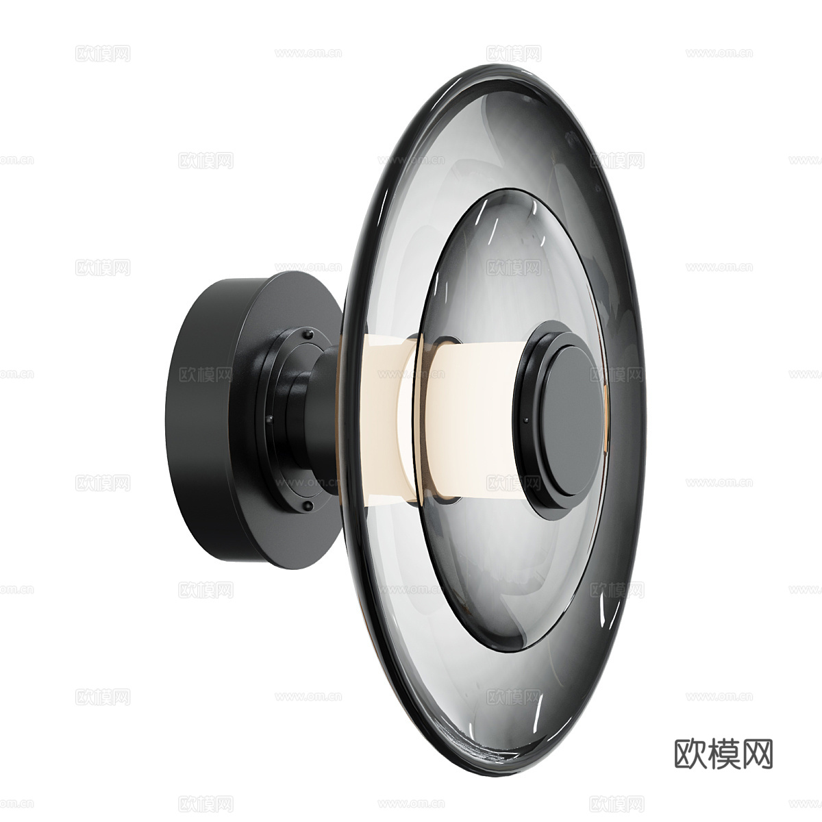 现代意式轻奢圆盘壁灯3d模型