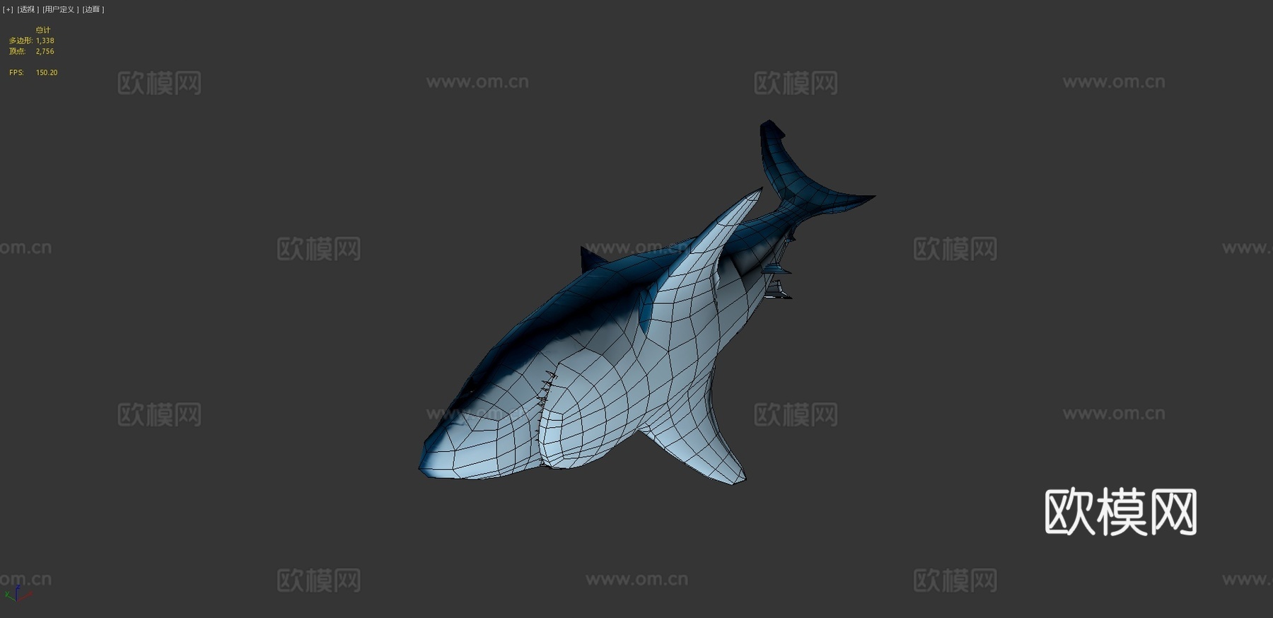雀巢AR鲨鱼3d模型