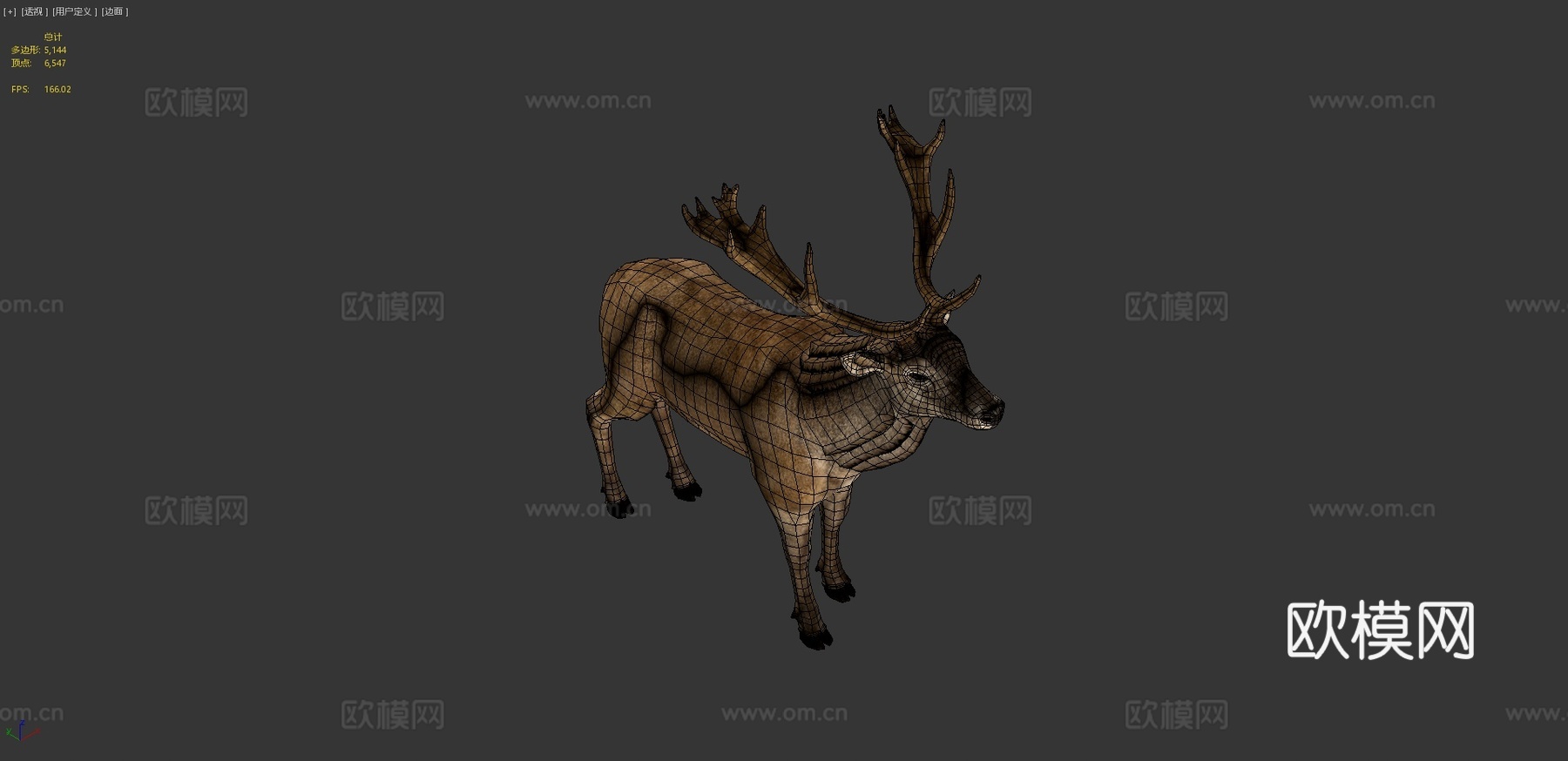 红鹿3d模型