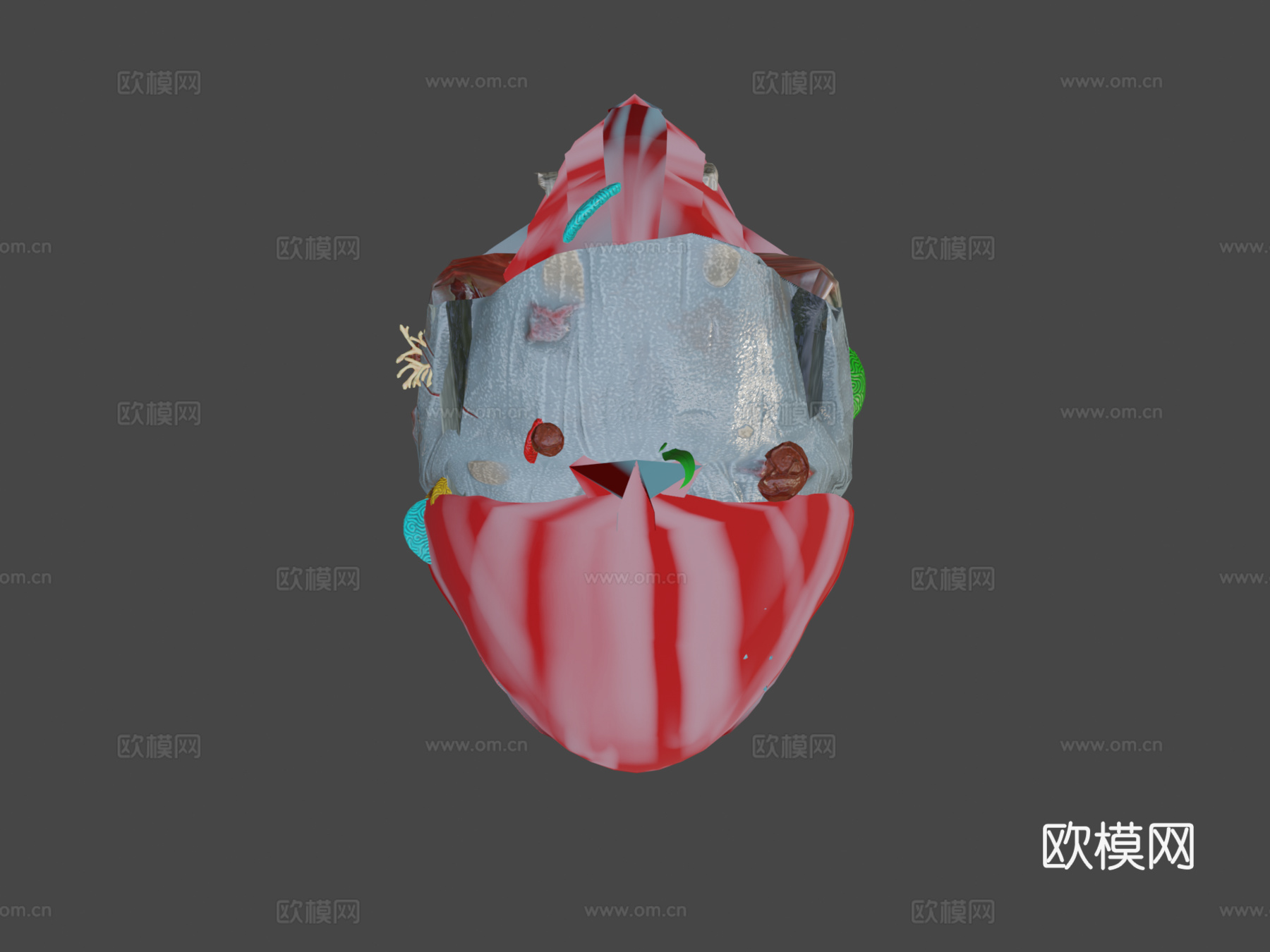 面纱之鲸-风格化动画模型3d模型