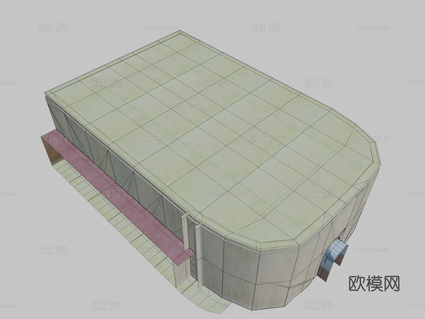 火影忍者中忍考试大厅3d模型