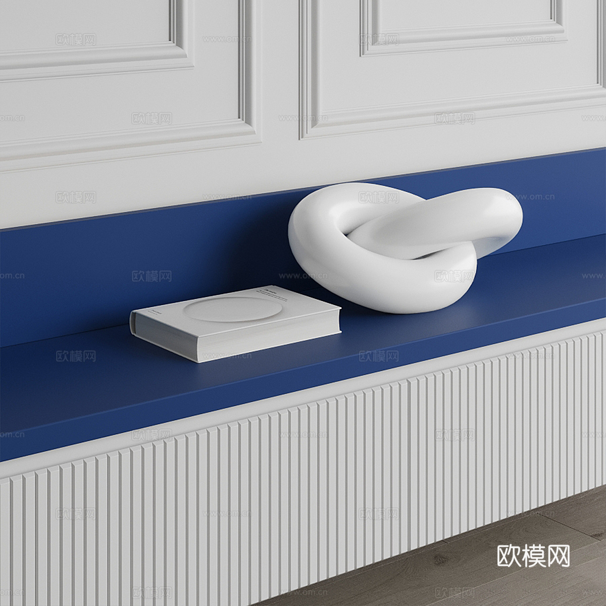 现代意式极简电视背景墙3d模型