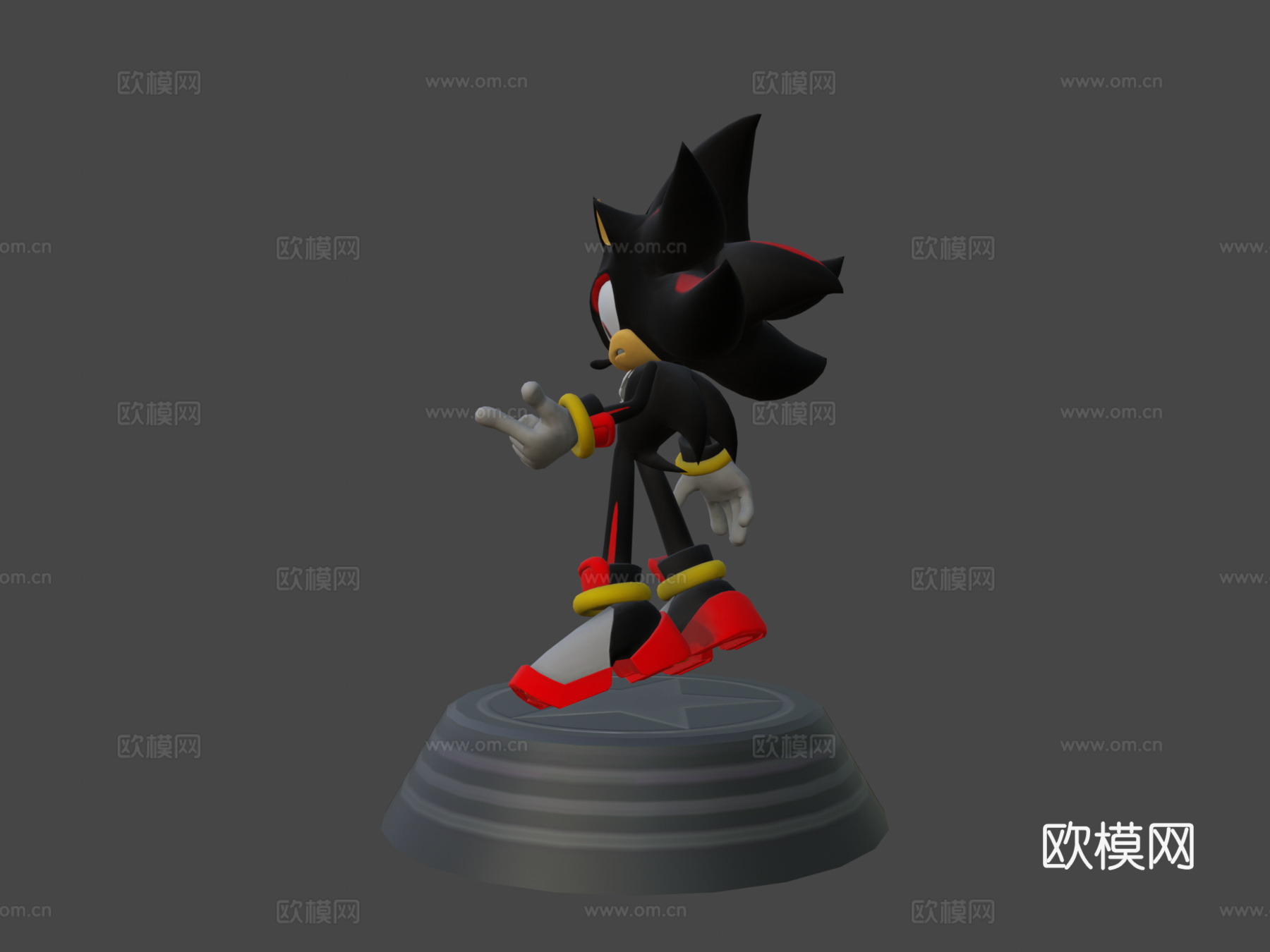 索尼克世代-暗影刺猬雕像3d模型