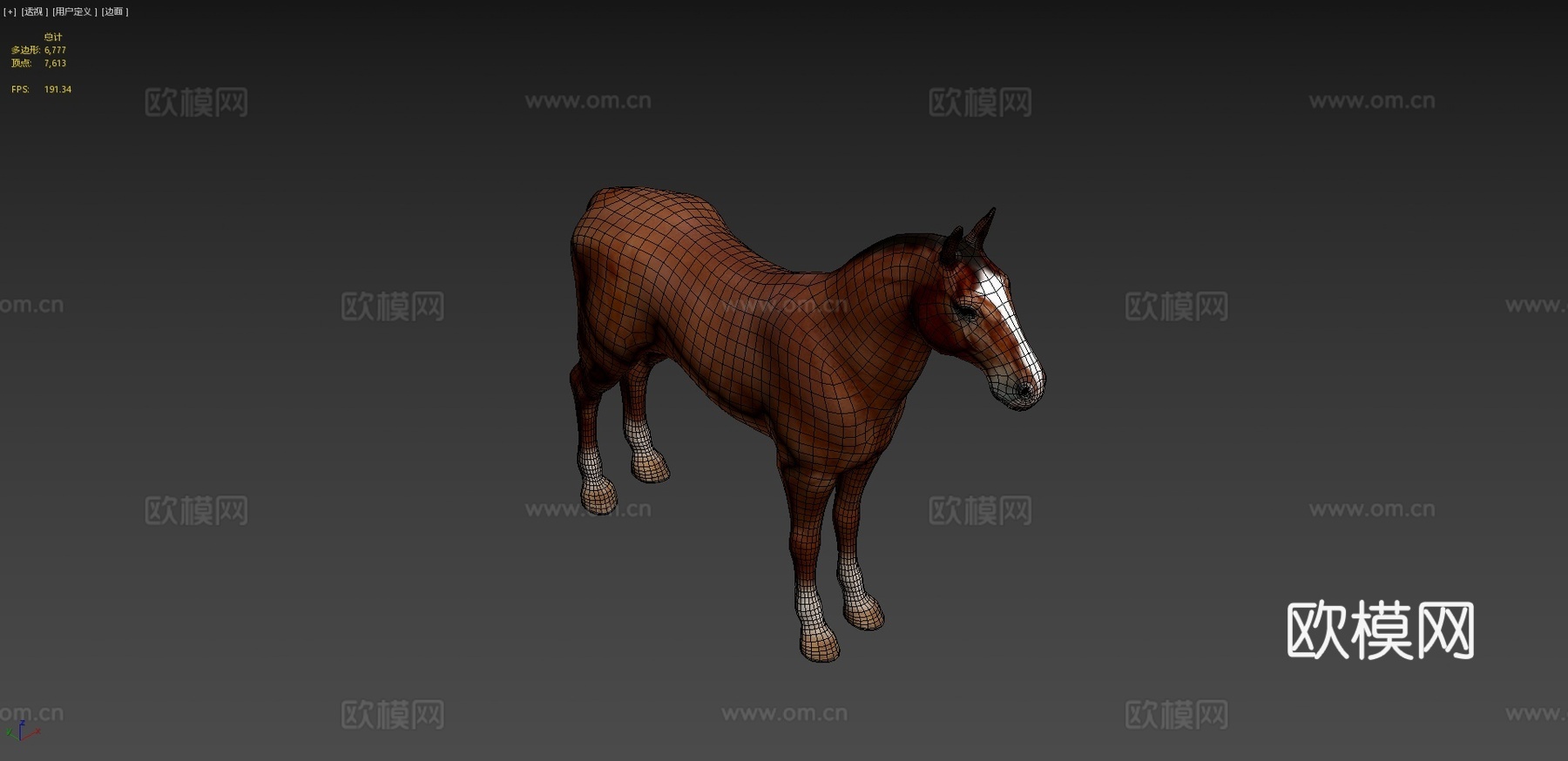 马基础网格3d模型