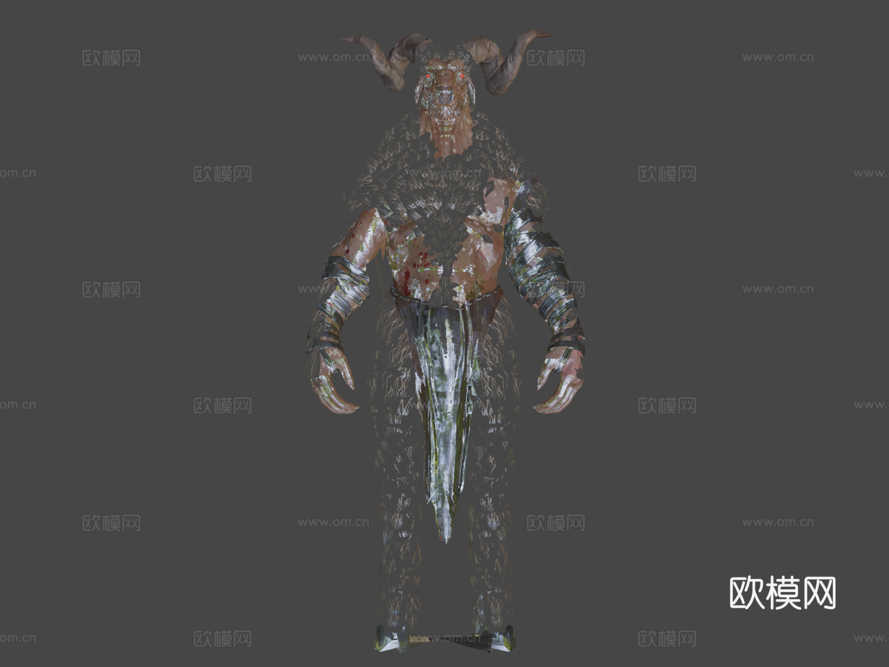 牛头山羊生物3d模型