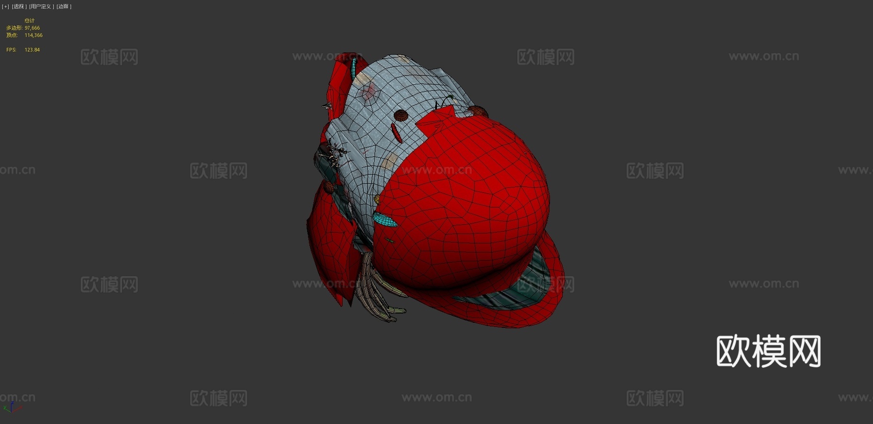 面纱之鲸-风格化动画模型3d模型