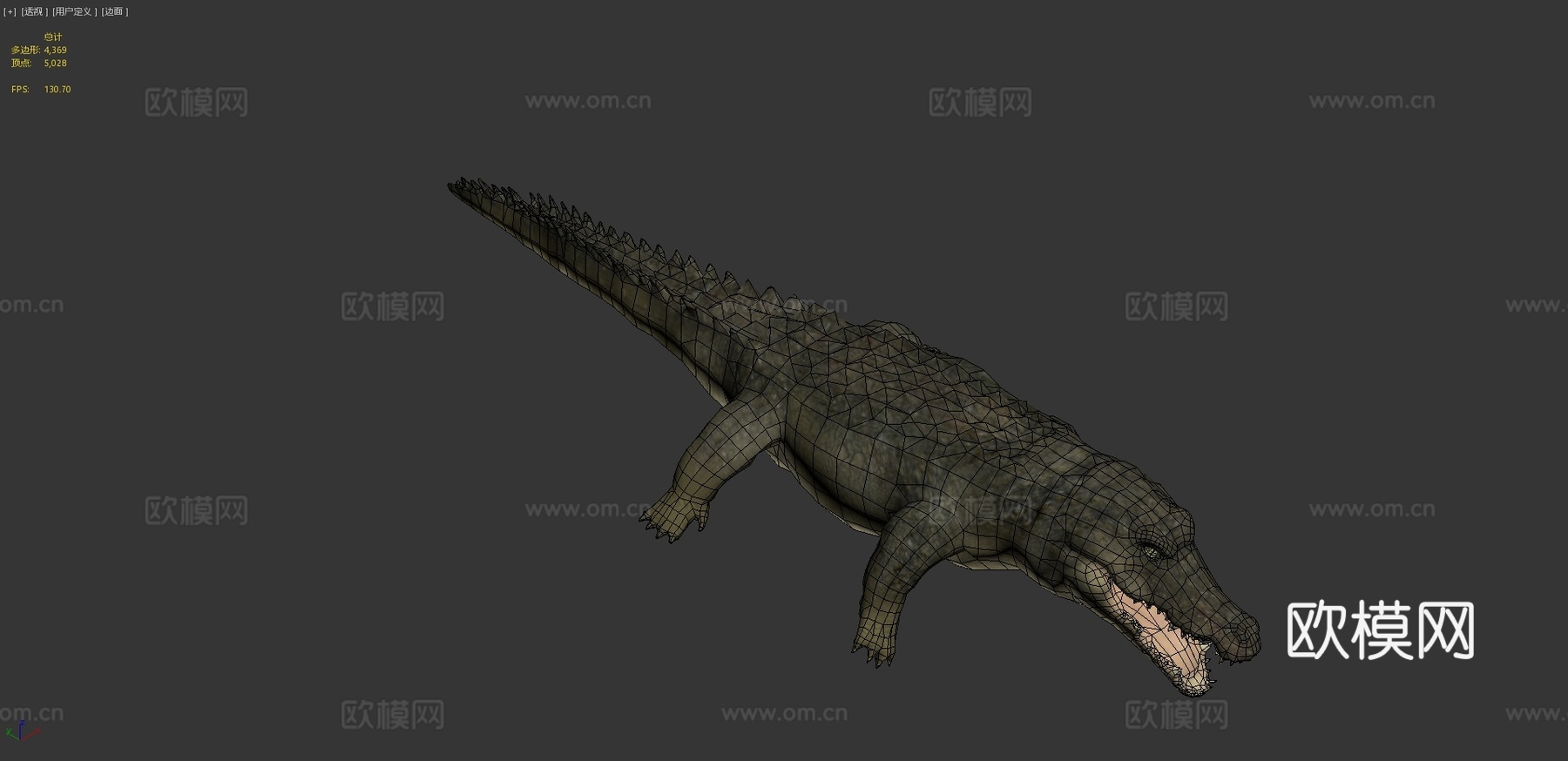 鳄鱼动画3d模型