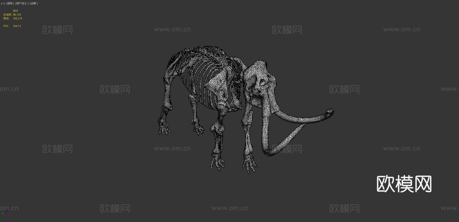 原始猛犸象3d模型