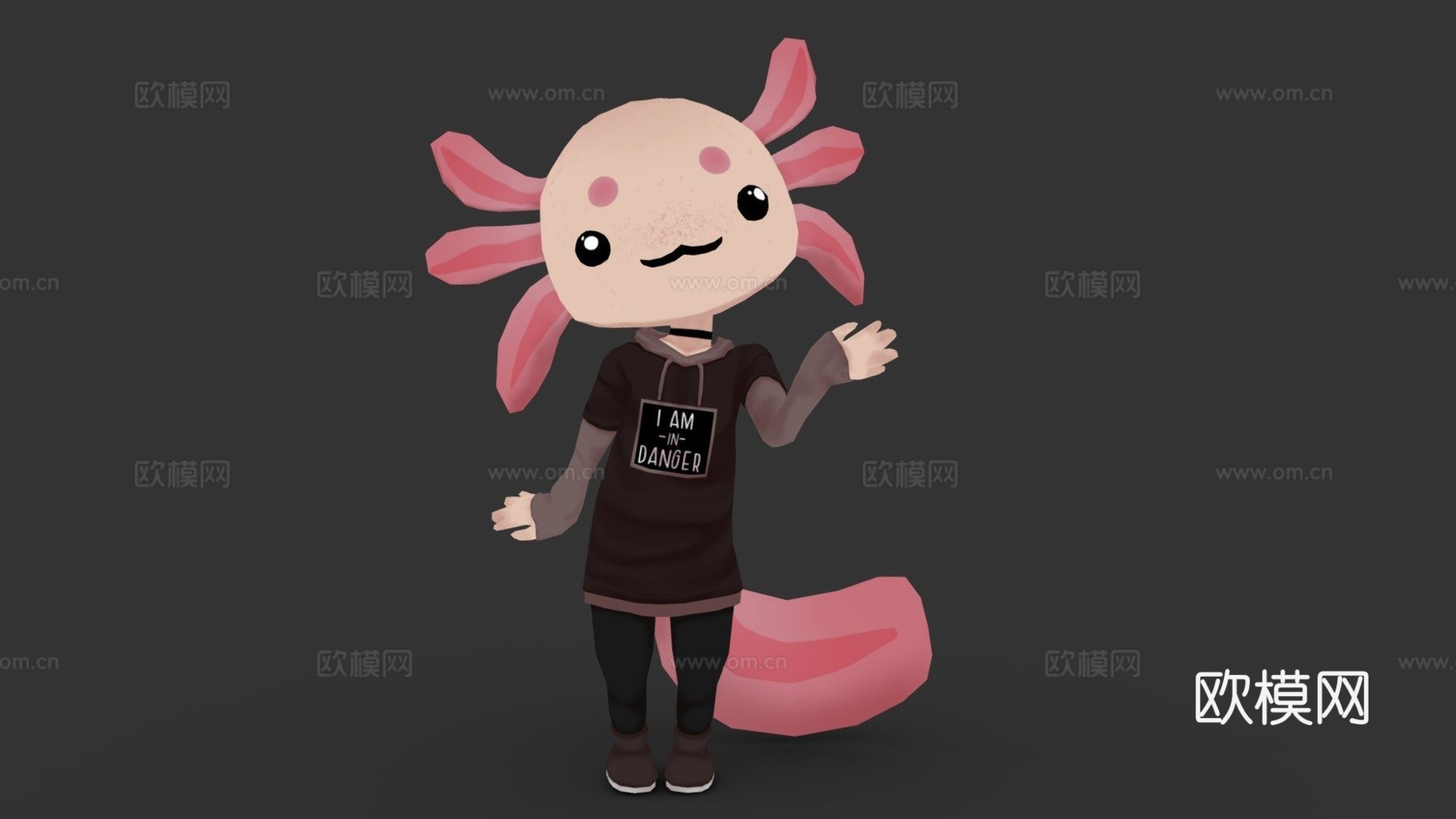 谨防诈骗-VR虚拟蝾螈模型3d模型