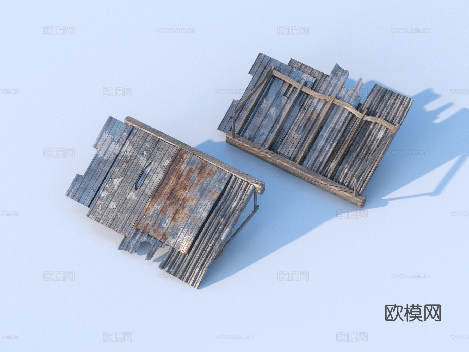 木棚 旧木棚3d模型