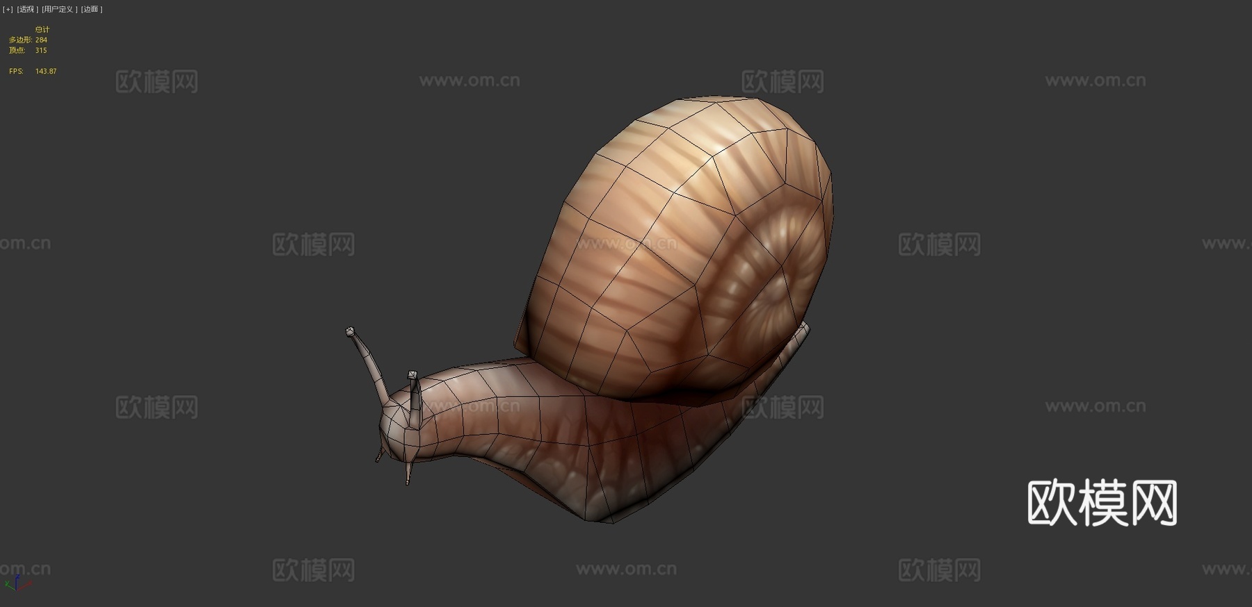 蜗牛3d模型